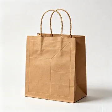 原色牛皮纸扭绳手提礼品纸袋定制